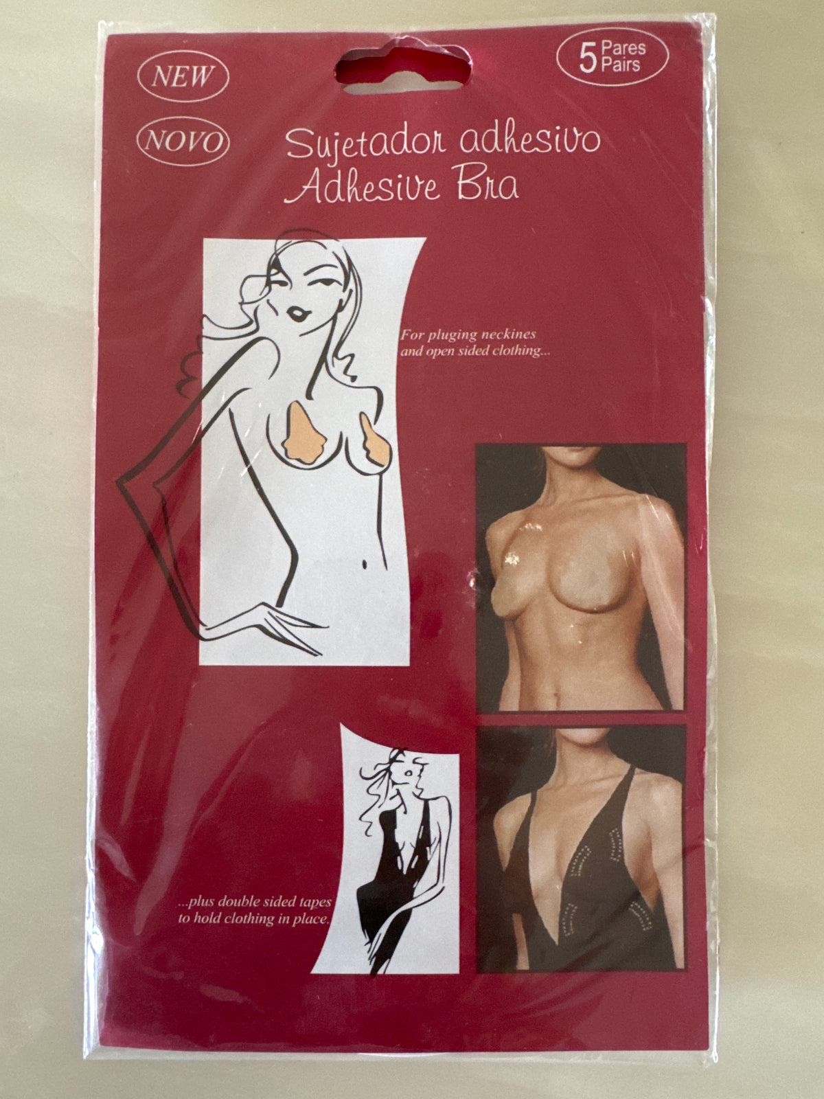 SUJETADOR ADHESIVO 5 PARES 2039