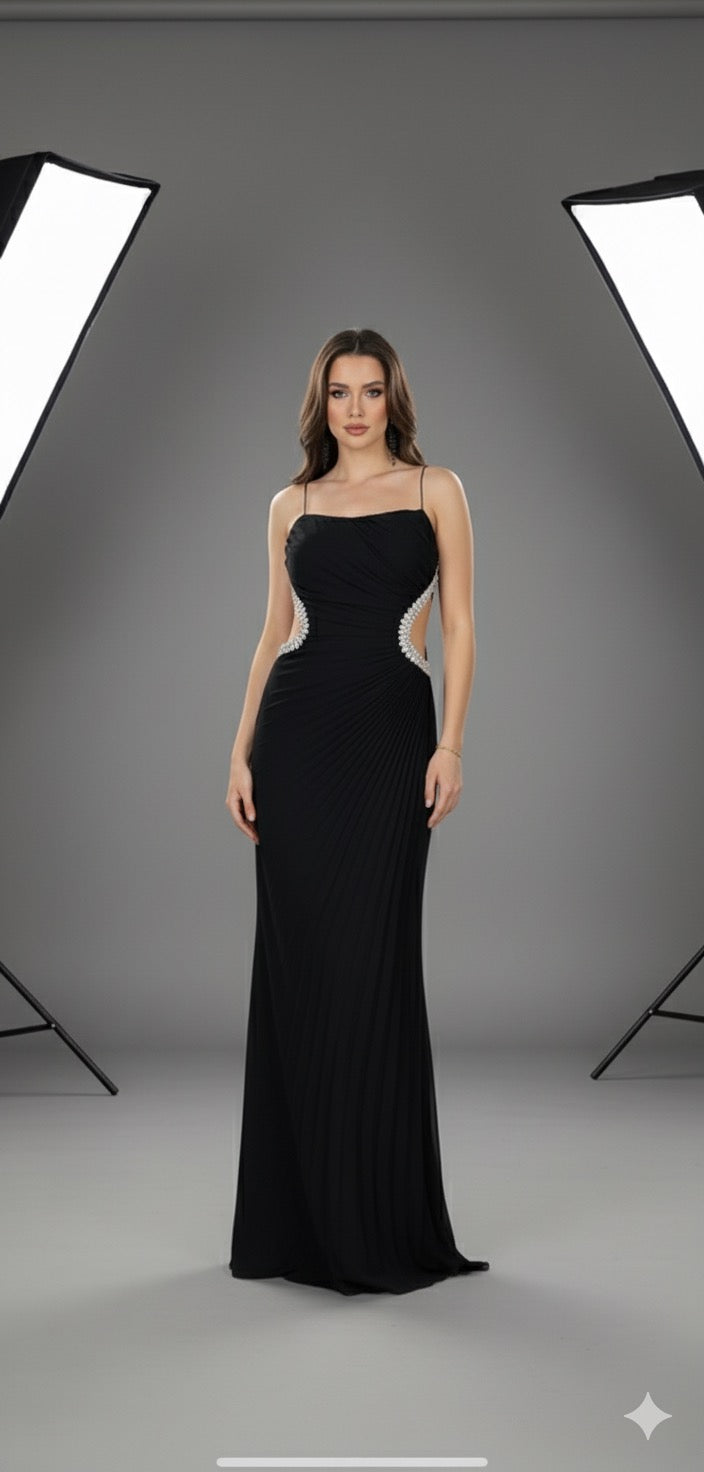 VESTIDO LARGO NOOR NEGRO