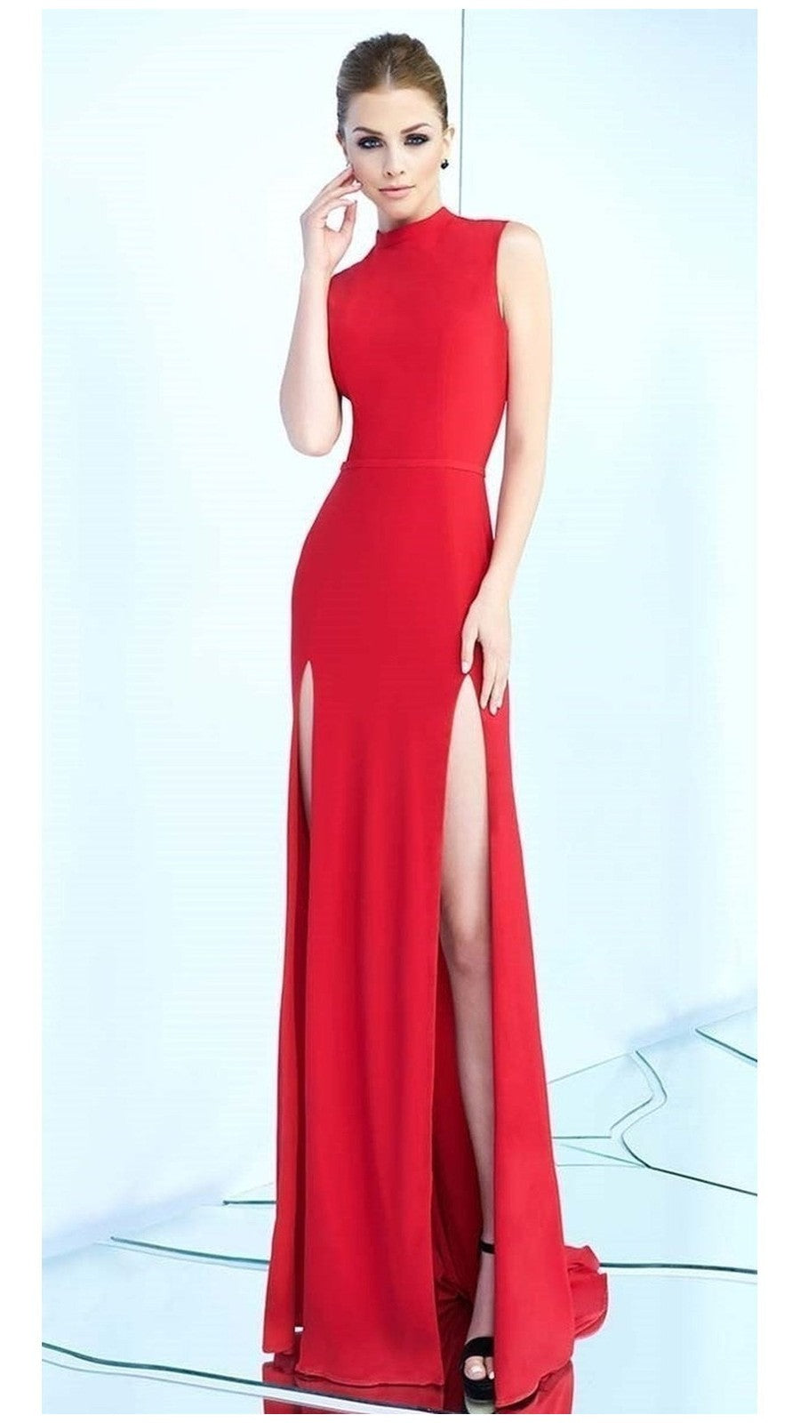 VESTIDO LARGO L25034 ROJO