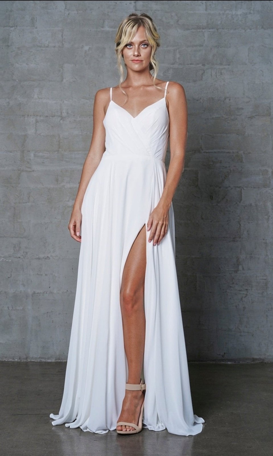 VESTIDO LARGO L477 BLANCO