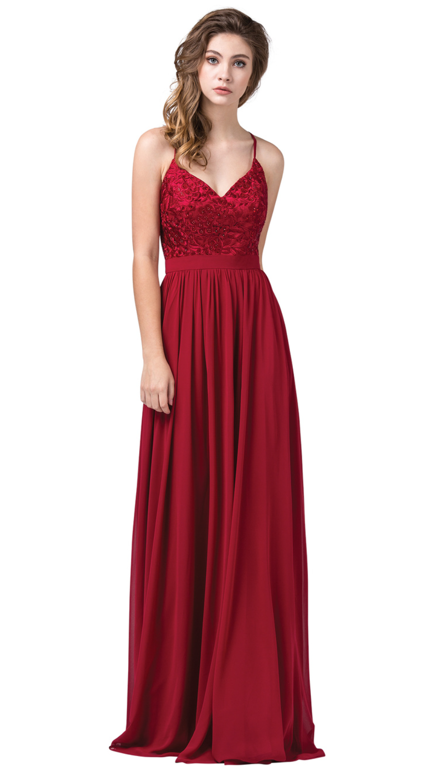 VESTIDO LARGO L2571 BURDEO