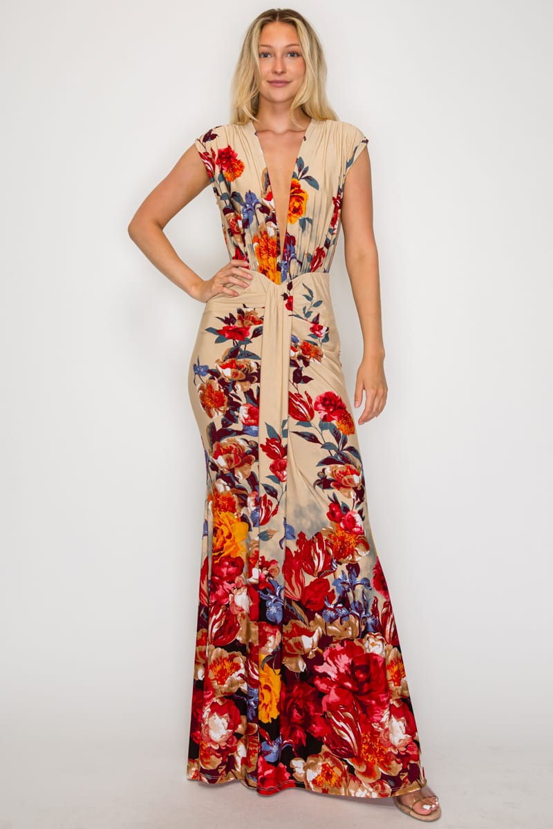 VESTIDO LARGO FIORENZA ESTAMPADO