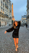 VESTIDO CORTO C1255 NEGRO