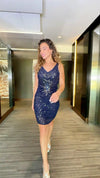 VESTIDO CORTO CAZ2 AZUL