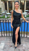VESTIDO DE FIESTA L512202 NEGRO