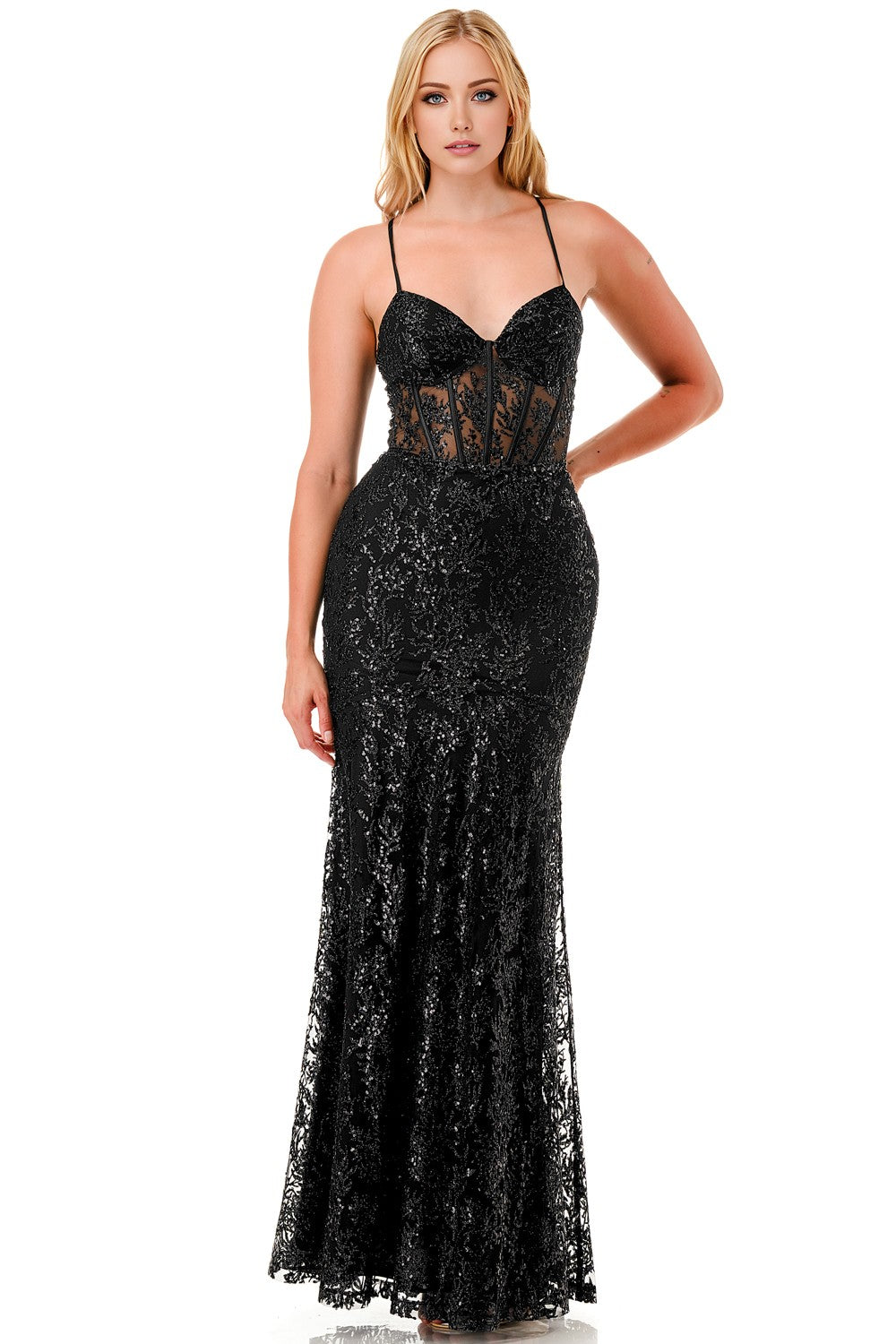 VESTIDO LARGO SAGRETA NEGRO