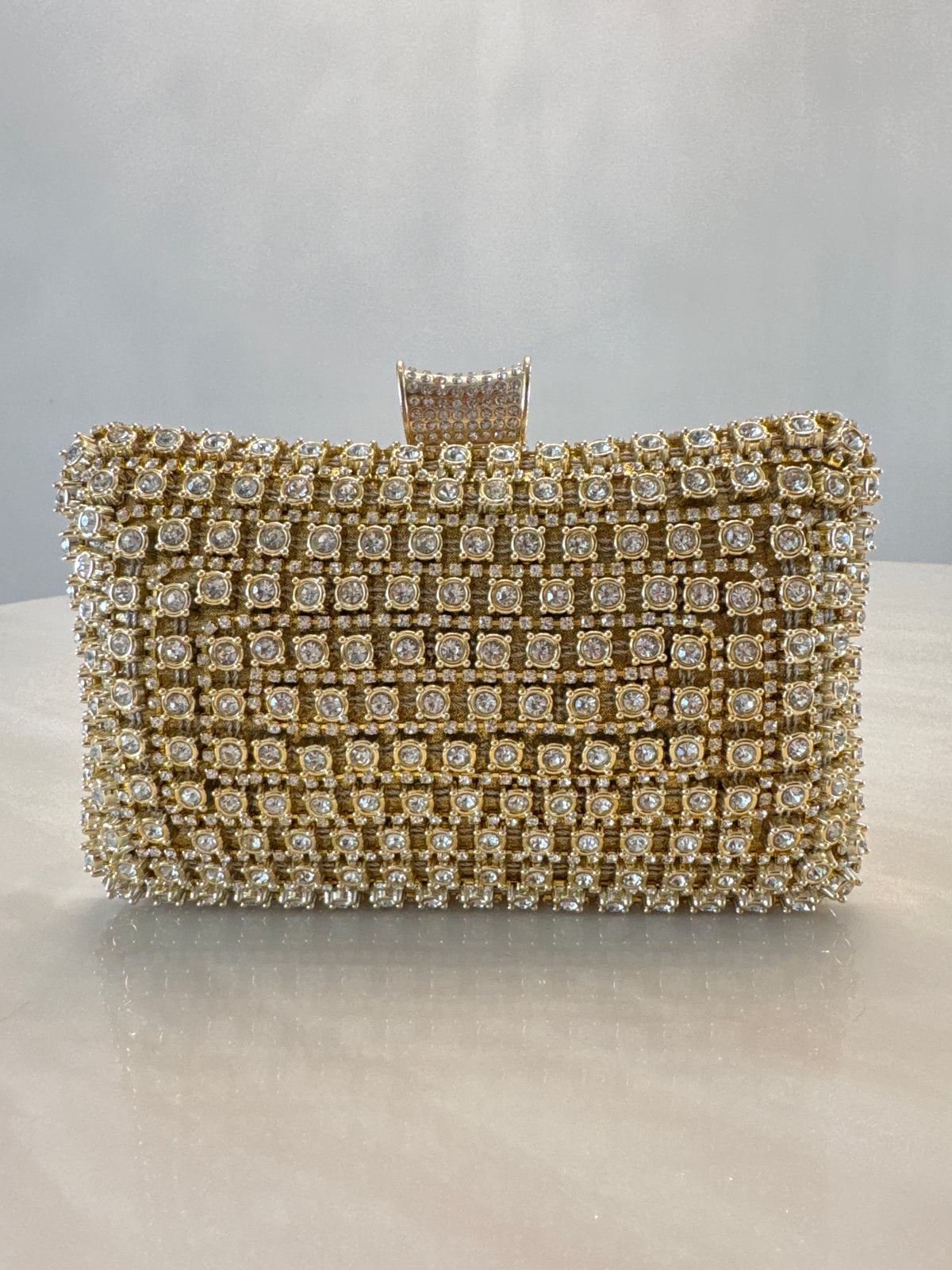 CARTERA DE FIESTA DORADA M008