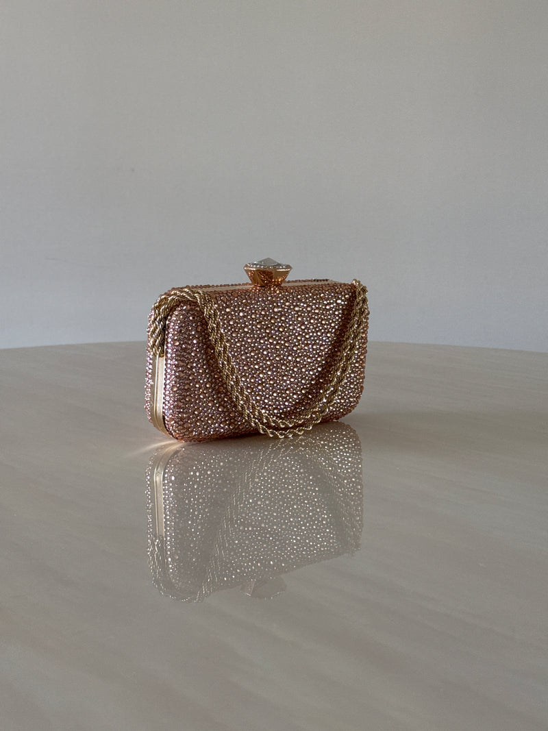 CARTERA DE FIESTA ROSE GOLD 2393