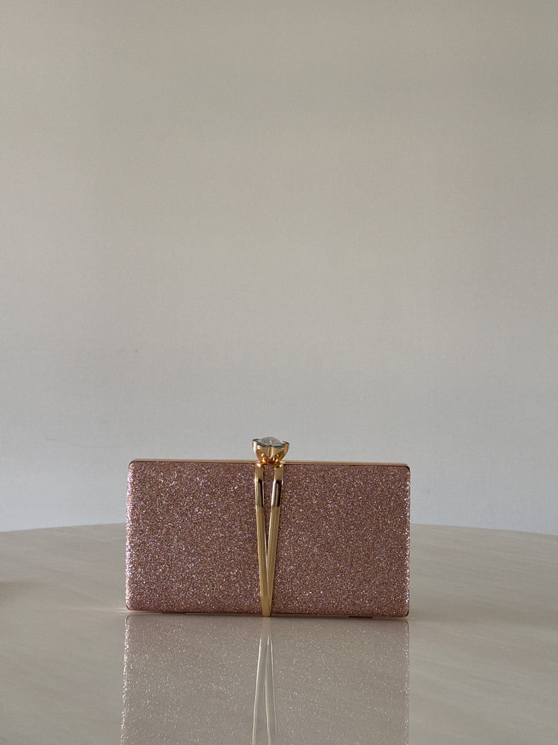 CARTERA DE FIESTA ROSE GOLD 2395