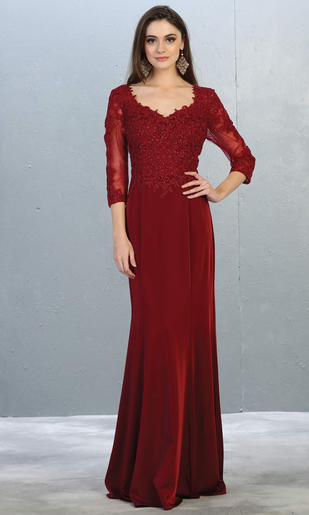 VESTIDO LARGO ALESSIA BURDEO