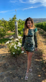 VESTIDO CORTO C2066 VERDE