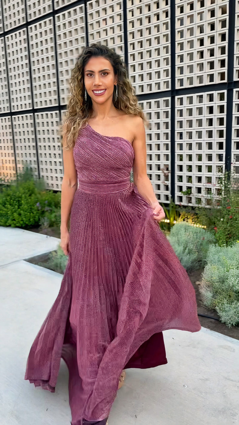 VESTIDO DE FIESTA LARGO L2269 BURDEO
