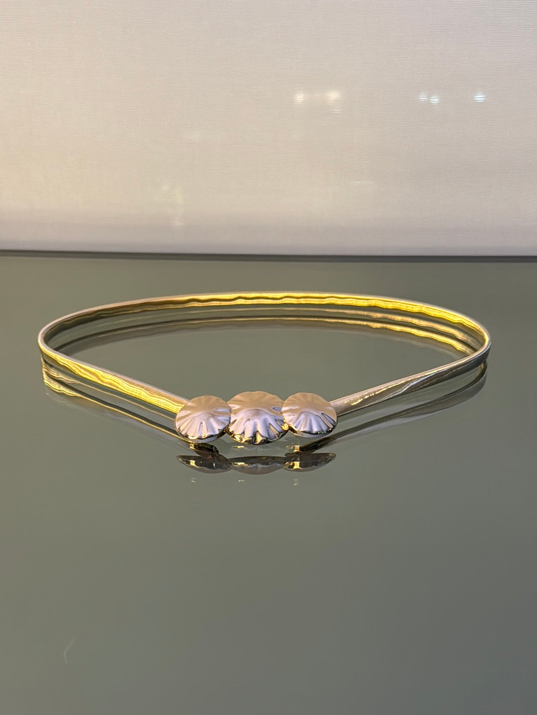 CINTURON ELASTICADO DORADO C4