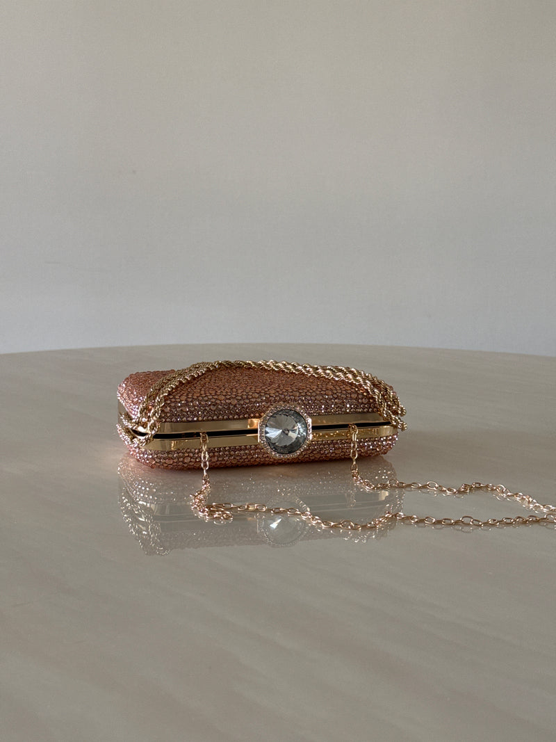 CARTERA DE FIESTA ROSE GOLD 2393