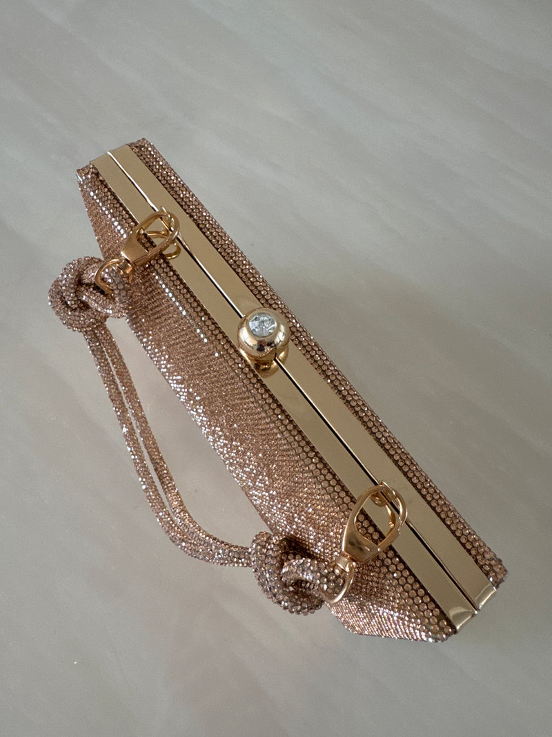 CARTERA DE FIESTA ROSE GOLD 12411