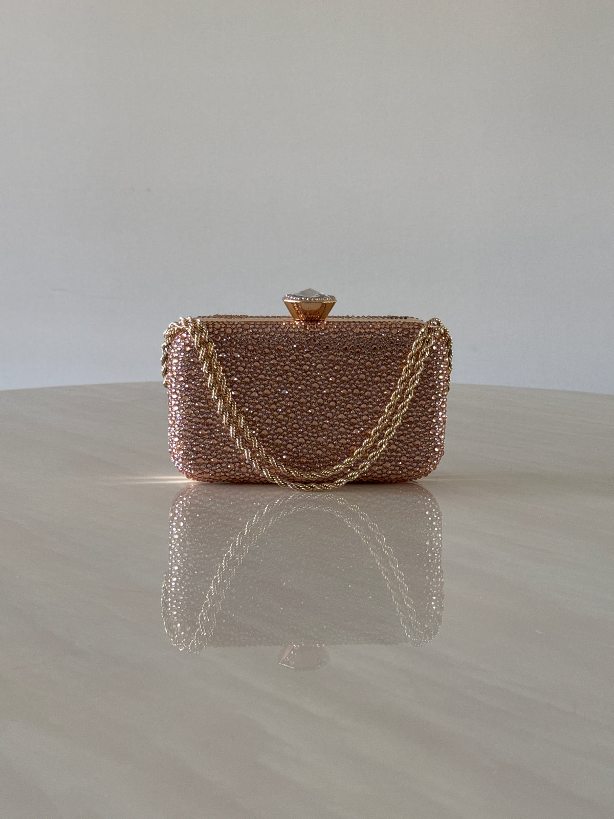CARTERA DE FIESTA ROSE GOLD 2393
