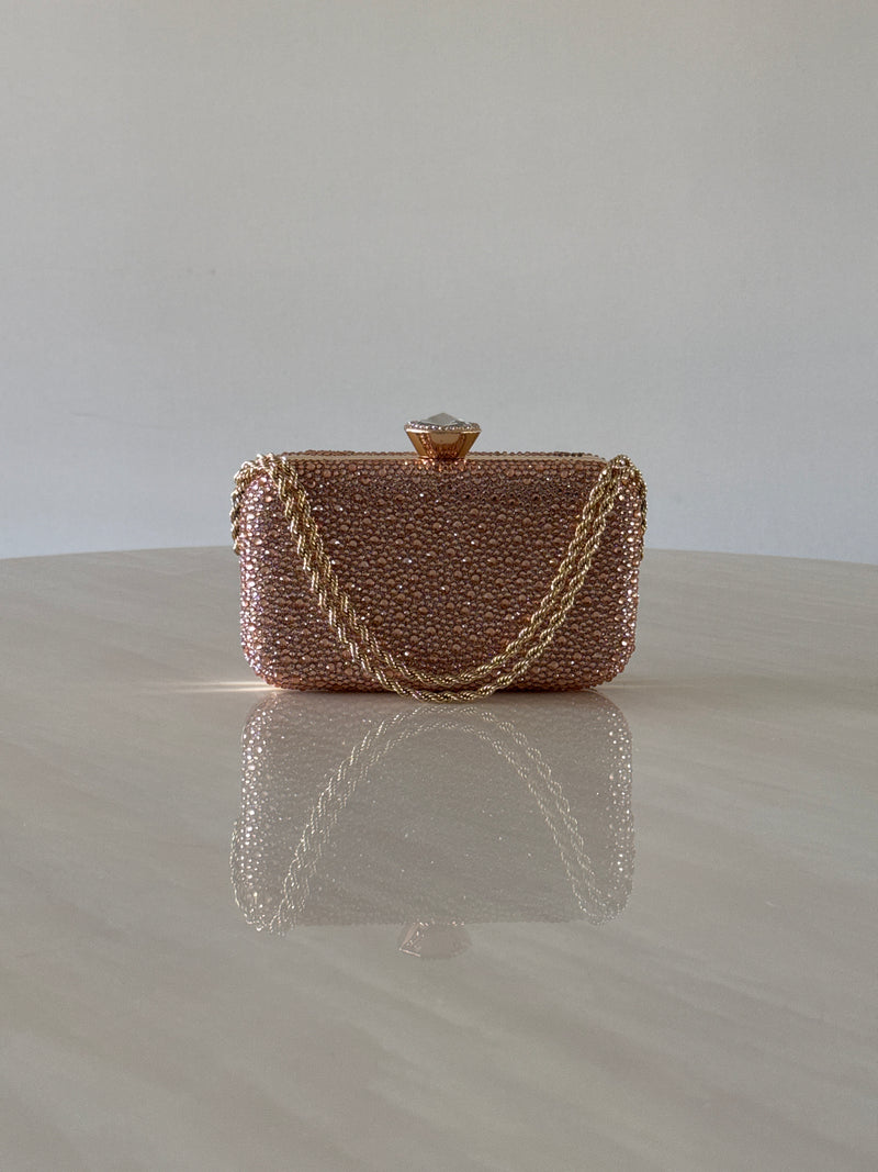 CARTERA DE FIESTA ROSE GOLD 2393