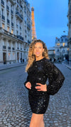VESTIDO CORTO C1255 NEGRO