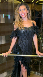 VESTIDO DE FIESTA L23513 NEGRO