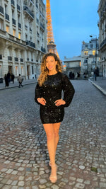 VESTIDO CORTO C1255 NEGRO