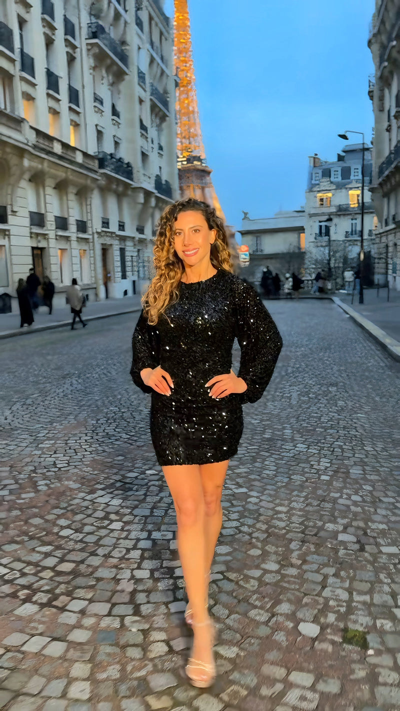 VESTIDO CORTO C1255 NEGRO