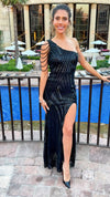 VESTIDO DE FIESTA L512202 NEGRO