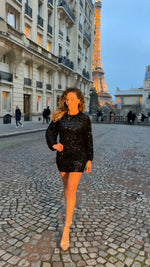 VESTIDO CORTO C1255 NEGRO