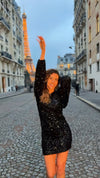 VESTIDO CORTO C1255 NEGRO
