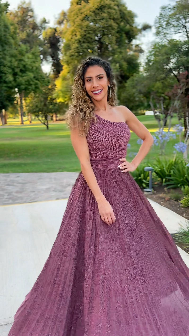 VESTIDO DE FIESTA LARGO L2269 BURDEO