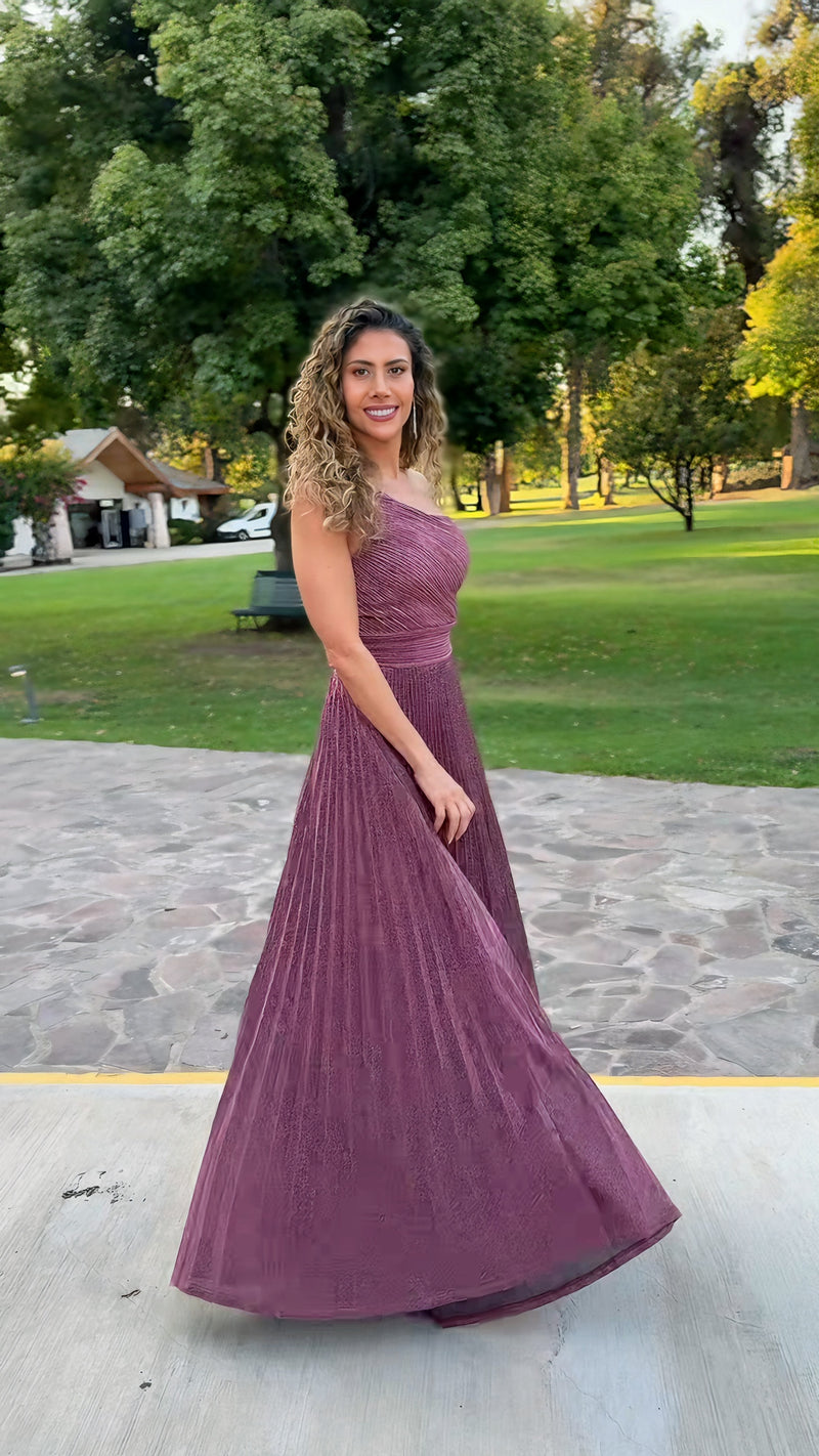 VESTIDO DE FIESTA LARGO L2269 BURDEO
