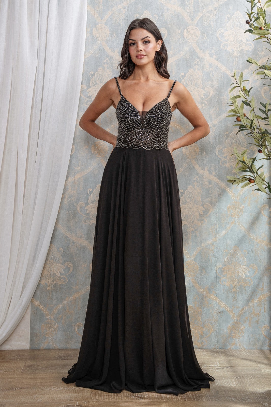 VESTIDO LARGO ANINA NEGRO