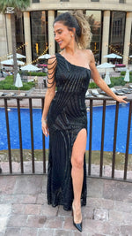 VESTIDO DE FIESTA L512202 NEGRO