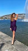 VESTIDO CORTO C8606 MORADO