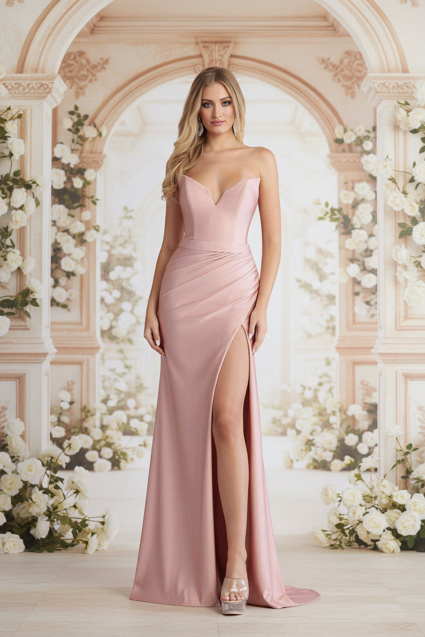 VESTIDO LARGO BELLAGIO ROSADO