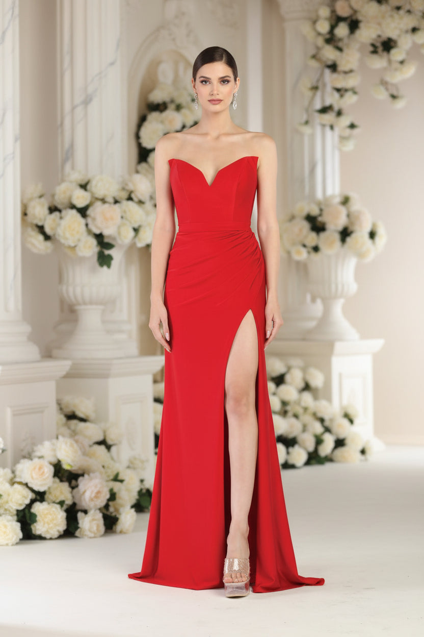 VESTIDO LARGO BELLAGIO ROJO