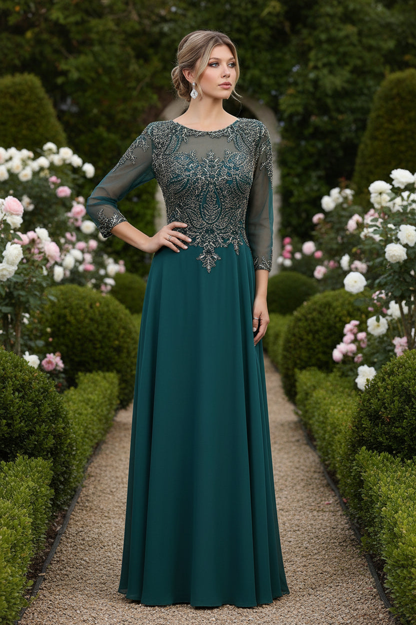 VESTIDO LARGO ELSINORE VERDE