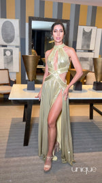 VESTIDO DE FIESTA DORADO L512330