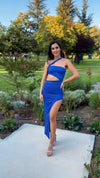 VESTIDO DE FIESTA L858069 AZUL REY