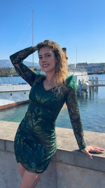 VESTIDO CORTO C2068 VERDE