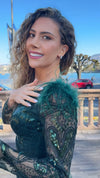 VESTIDO CORTO C2068 VERDE
