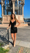 VESTIDO DE FIESTA C2170 NEGRO