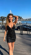 VESTIDO DE FIESTA C2170 NEGRO