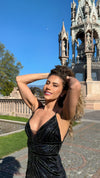 VESTIDO DE FIESTA C2170 NEGRO