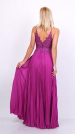 VESTIDO DE FIESTA LARGO L9347 MORADO