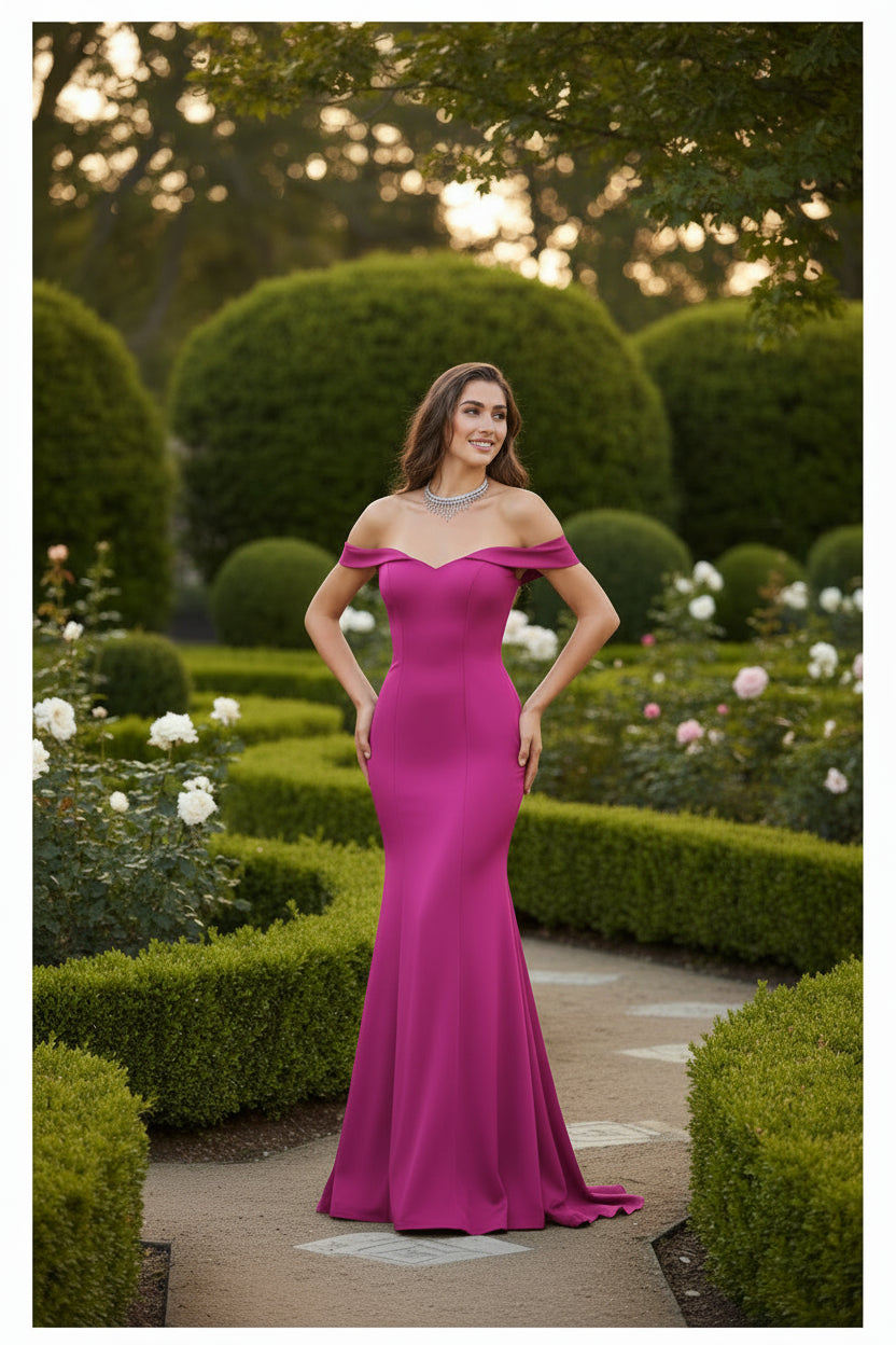 VESTIDO LARGO DANA MAGENTA