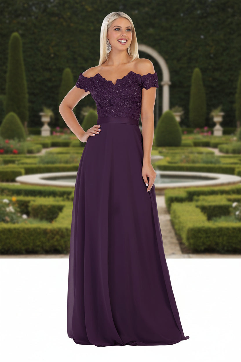 VESTIDO LARGO CLARISSE MORADO