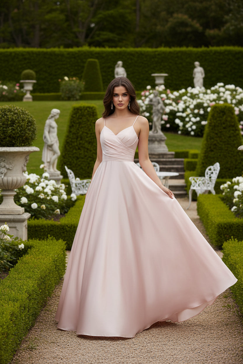 VESTIDO LARGO LUMIERA ROSADO SUAVE