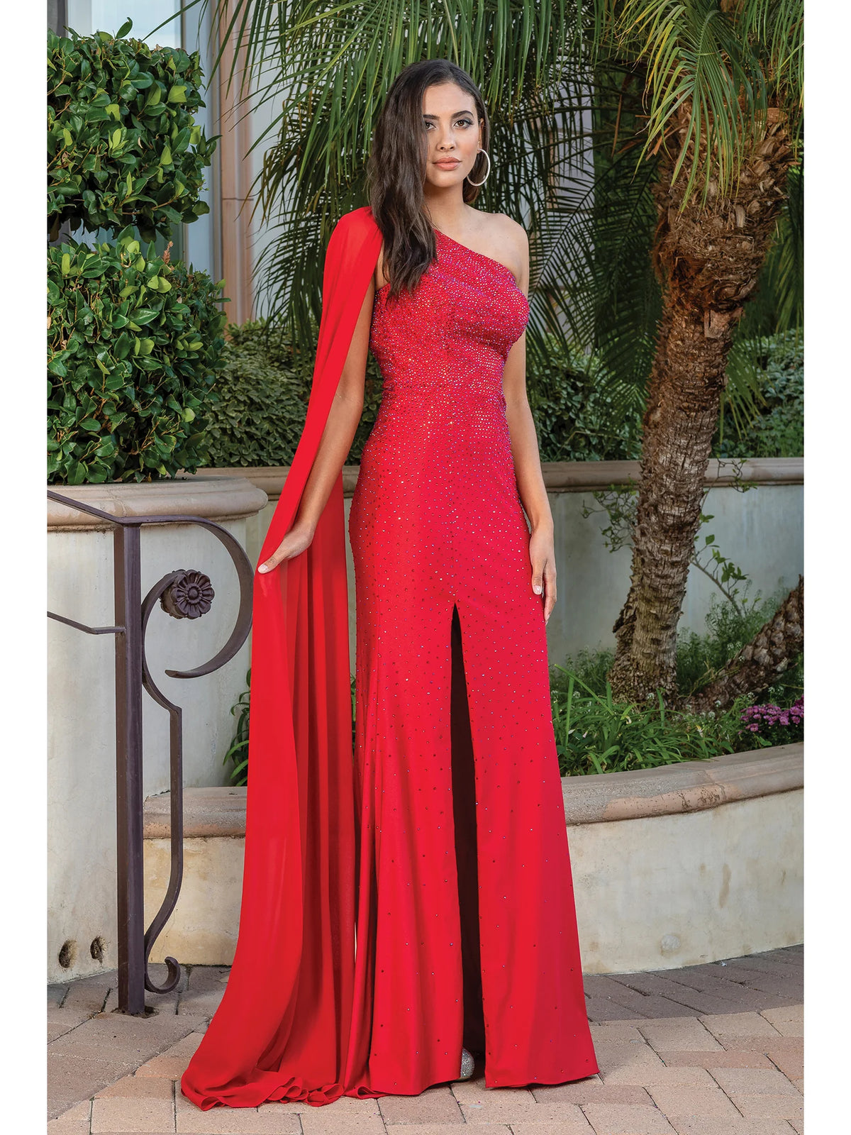 VESTIDO LARGO TAORMINA ROJO