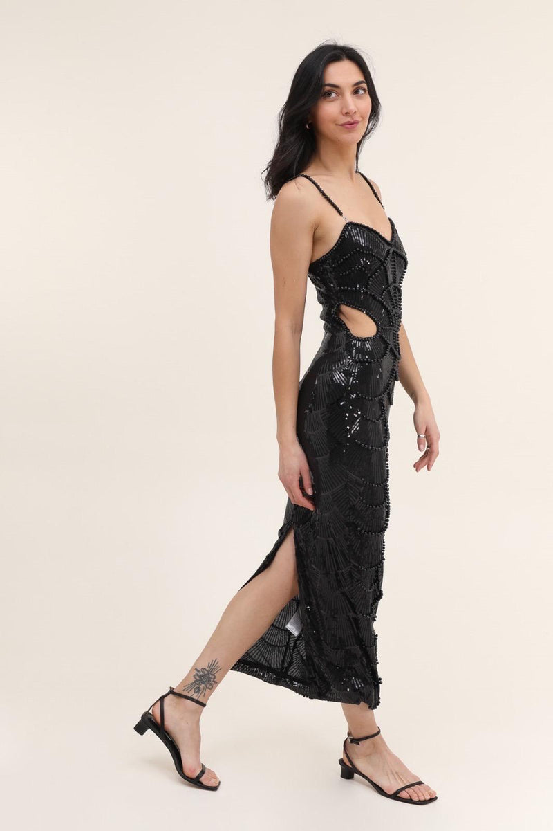 VESTIDO DE FIESTA L613329 NEGRO