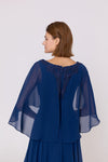 VESTIDO DE FIESTA LARGO L0275 AZUL MARINO